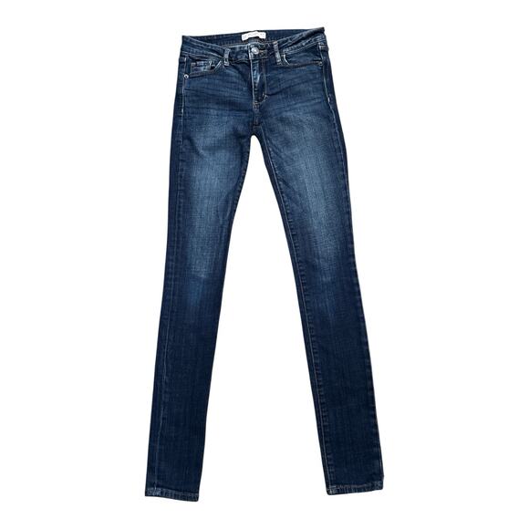 ABERCROMBIE & FITCH Womens Size 00 R Low Rise Skinny Dark Blue Jeans 30" Inseam - Picture 1 of 5